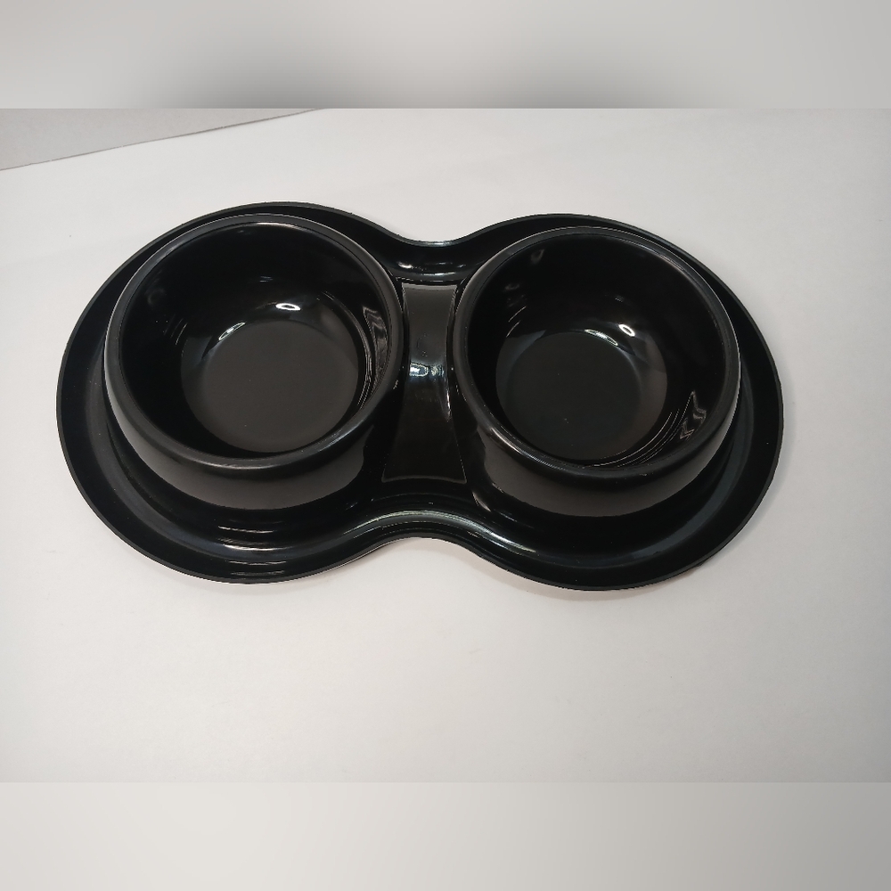 Black Double Pet Bowl